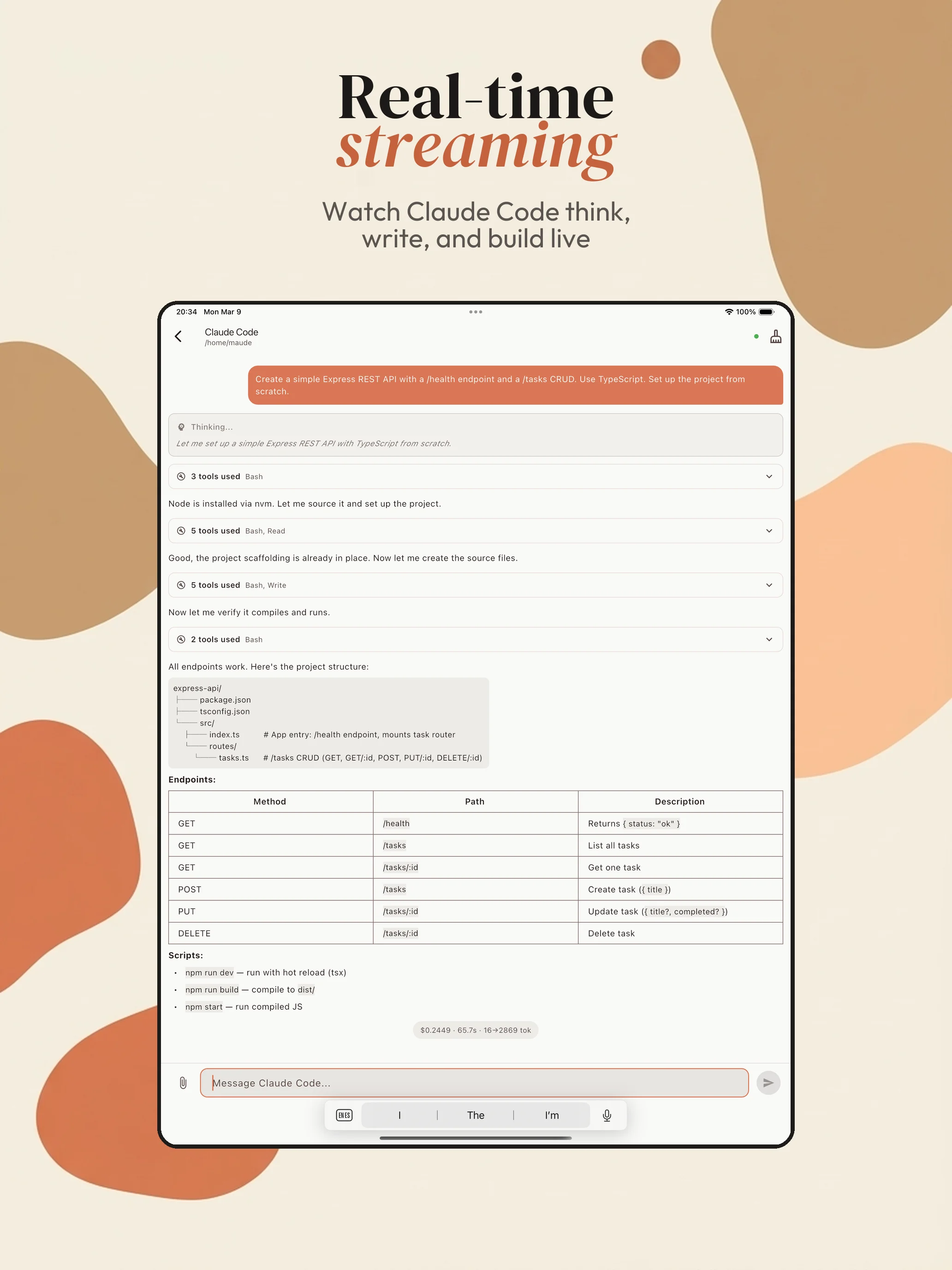 Maude on iPad - Real-time streaming