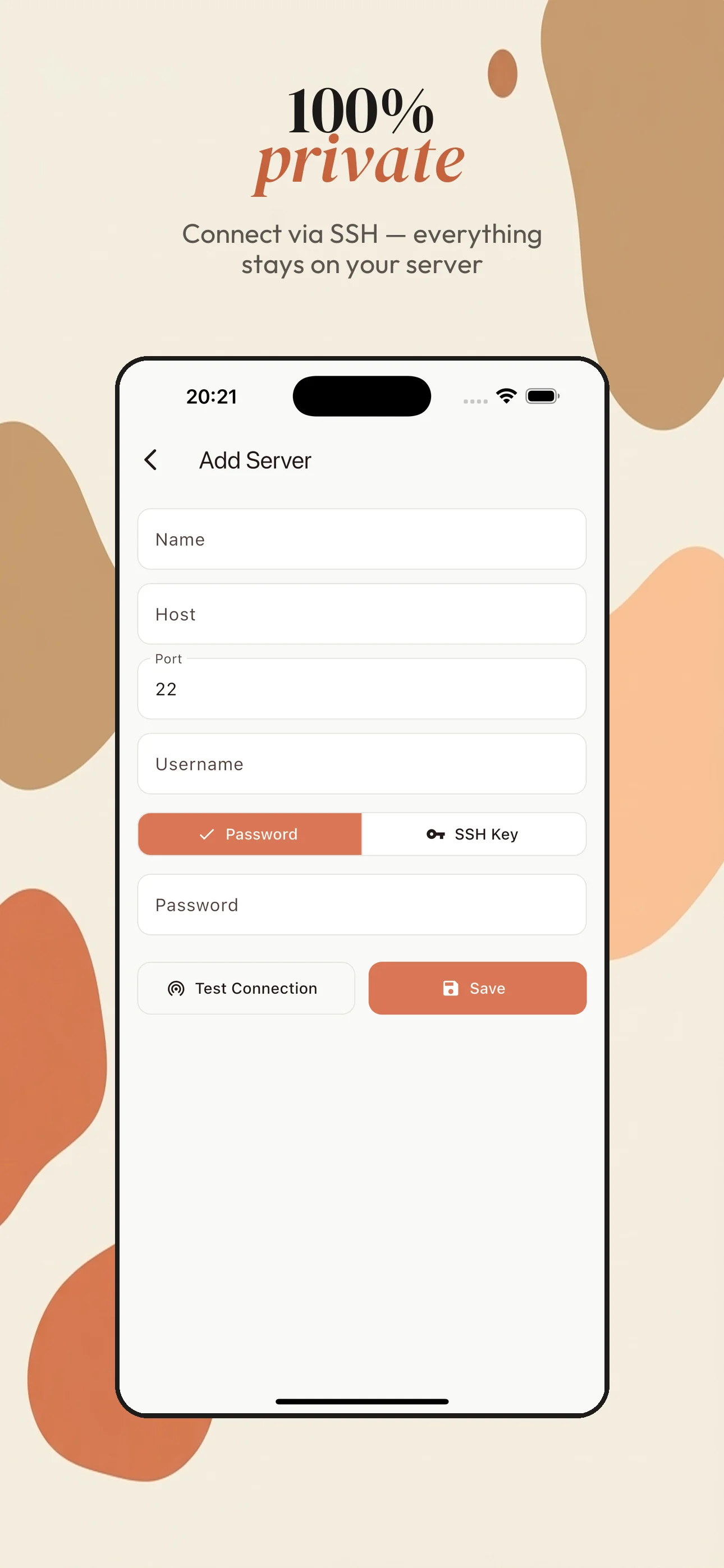 Maude - Add server via SSH, 100% private